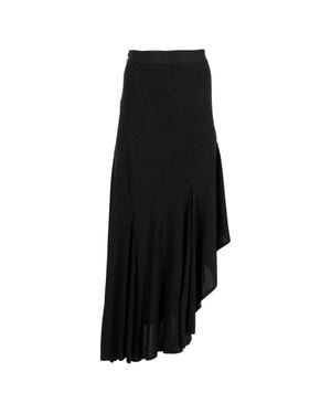 Max Mara Asymmetric Midi Skirt - Black