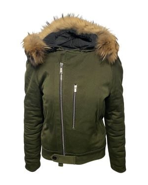 Sandro Fur Trim Hooded Cotton Parka - Green