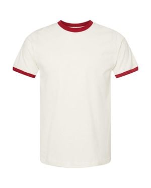 Tultex Fine Jersey Ringer T-Shirt - White