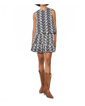 Apricot Match Made Floral Skirt - Blue