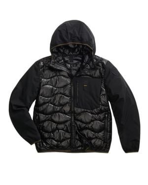 Blauer Albert Wave-Quilted Nylon Neoprene Down Jacket - Black