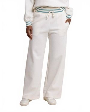 Southern Tide Cosette Luxe Wide Leg Lounge Pant - White