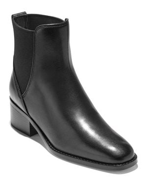 Cole Haan Evalina Chelsea Leather Bootie - Black