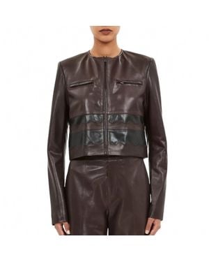 Ulla Johnson Callisto Leather Shirt Jacket - Brown