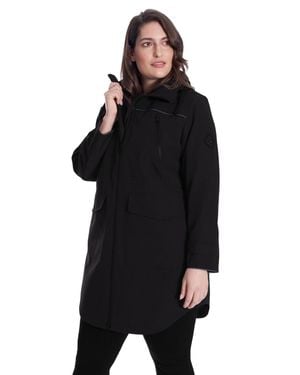 Alpine North Kusawa Plus Drawstring Raincoat, (Plus Size) - Black