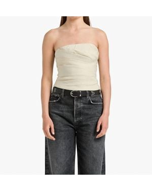 Shona Joy Kasbah Strapless Draped Bodice Top - Black