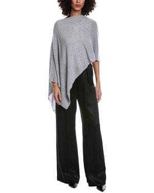 Hannah Rose Rhinestone Cashmere Topper - Gray