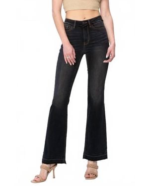 Judy Blue High Waist Release Hem Slim Boot Cut Jeans - Black