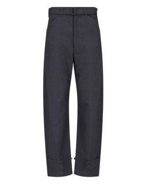 Lemaire Cropped Wide-Leg Adjustable Pants - Blue