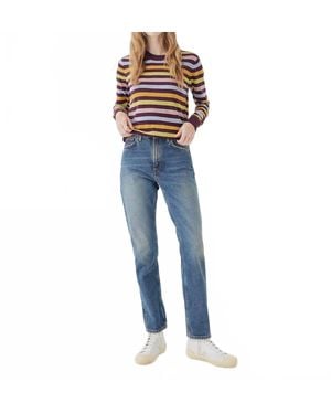 Pact Classic Fine Knit Crew Sweater - Blue