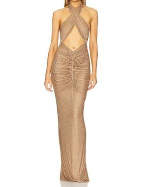 retroféte Oakley Mesh Dress - Natural