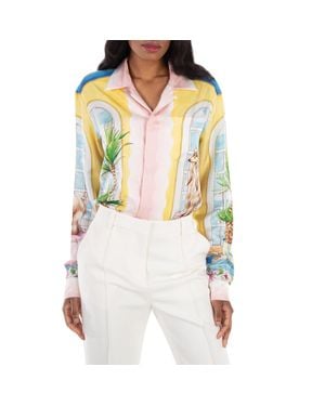 CASABLANCA Ladies Apartement Dans Les Airs Printed Shirt - Multicolor