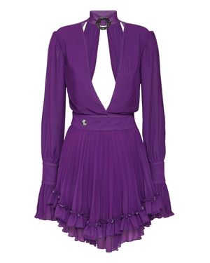 Philipp Plein Mini Dress - Purple