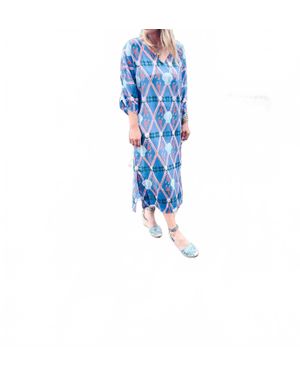 Brooke Wright Cece Caftan Dress - Blue