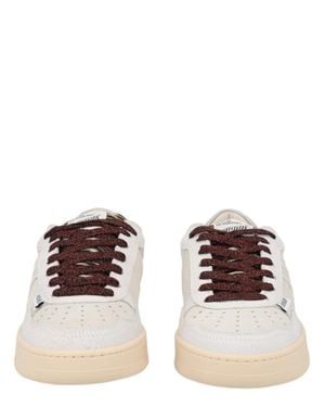 Evenuel Multicolor Low-Top Perforated Accent Sneakers - Brown