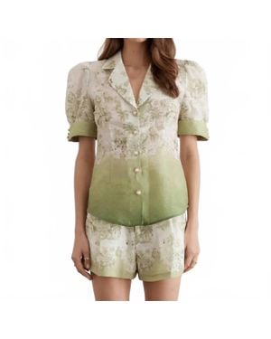 Aqua Blu Australia Jolene Short Sleeve Shirt - Green