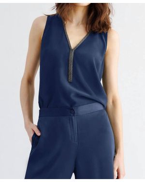 Go> By Go Silk Off The Chain Shell Top - Blue