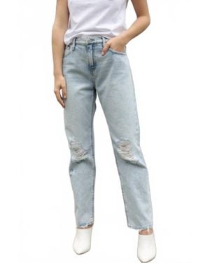 Hudson Jeans Jessi Boyfriend Distressed Jeans - Blue
