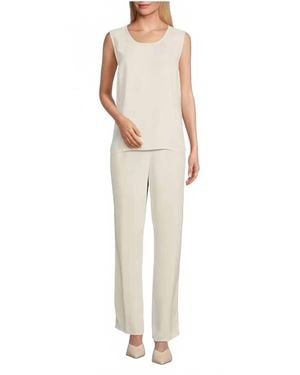 Caroline Rose Straight Pant - White