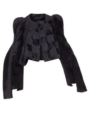 Comme des Garçons Comme Des Garcons Velvet Checkered 4 Sleeves Jacket - Black