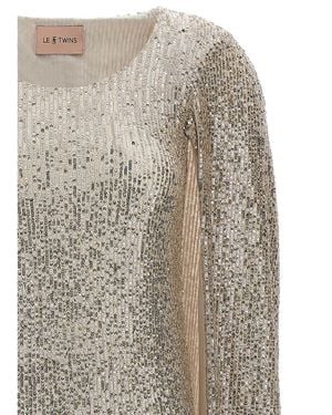 Le twins Polyester Short Dress - Metallic