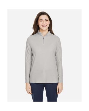 CORE365 Fusion Chromasoft Pique Quarter-Zip Pullover - Gray