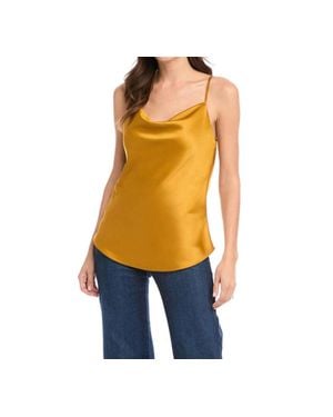 Karen Kane Gabriela Satin Drape Camisole - Orange