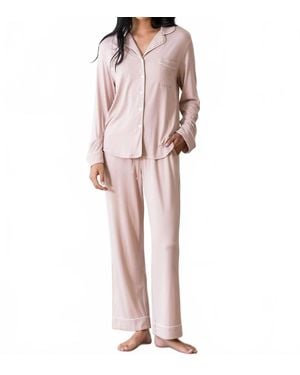 Cozy Earth Long Sleep Pj Set - Pink