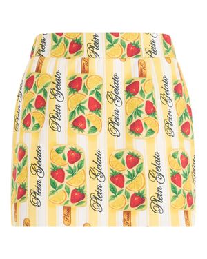 Philipp Plein Mini Skirt Plein Gelato - Yellow