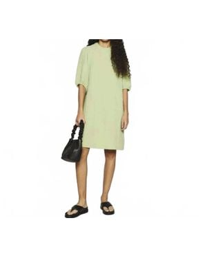 Samsøe & Samsøe Junis Crinkle Crewneck Shift Dress - Green