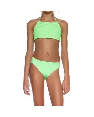 Peixoto Amerie Crochet Bikini Set - Green
