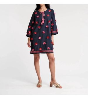 Frances Valentine Capri 3/4 Sleeves Tunic - Blue