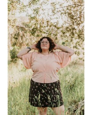 Field Day Flutter Butterfly Sleeves Top - Green