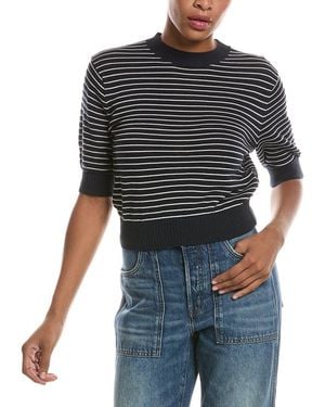 Madewell Textural-Stitch Crewneck Sweater - Black