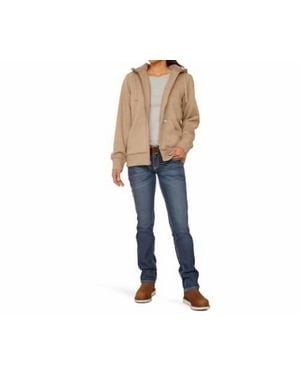 Ariat Rebar All-Weather Sherpa Full Zip Hoodie - Blue