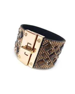 Jacqueline Kent Diamond Crystal Cuff Bracelet - Metallic