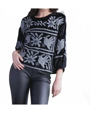 Foil Casino Royale Top - Blue