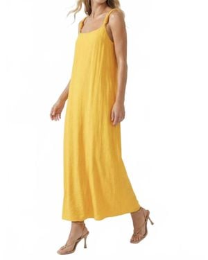 Naked Zebra Flower Belt Maxi Dress - Yellow