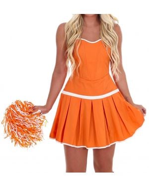 BABY PINK Rivalry Contrast Mini Dress - Orange