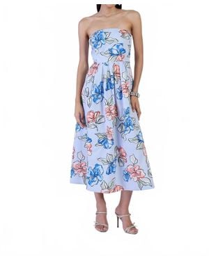 Beyond By Vera Rory Off- Shoulder Dress - Blue