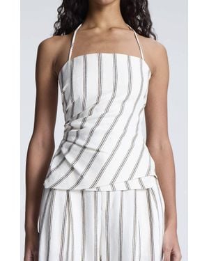 A.L.C. Charlotte Linen Halter Top - White