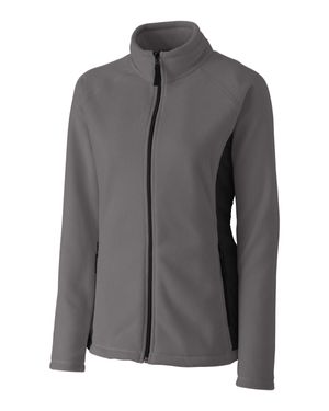 Clique Ladies' Summit Microfleece Hybrid Full Zip Jacket - Gray