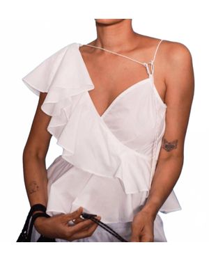 KkCo Climber Asymmetrical Top - White