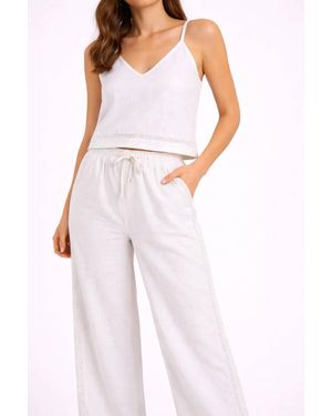 Splendid Stella Linen Tank - White