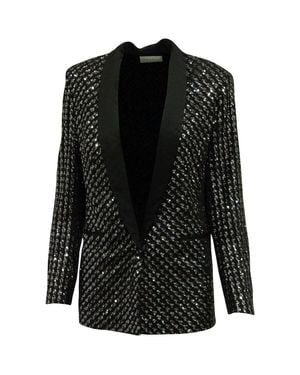 Sandro Sequined Tailored Blazer - Black