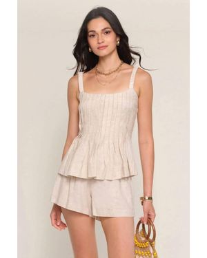 Heartloom Sarai Top And Short Two Piece Set - Natural