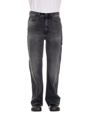 Haikure Winona Spider Carpenter Loose Fit Jeans - Gray
