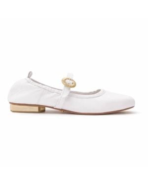 Renasci Gloria Mary Jane Flats - White