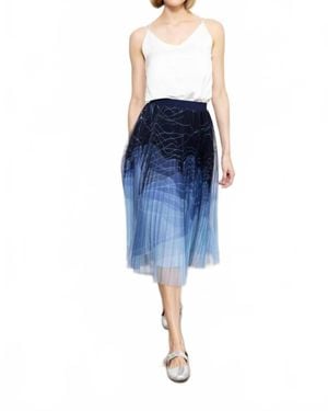 Zero Degrees Celsius Two Tone Mesh Skirt - Blue