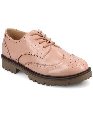 Journee Collection Journee Medium And Wide Width Claudiya Oxford - White